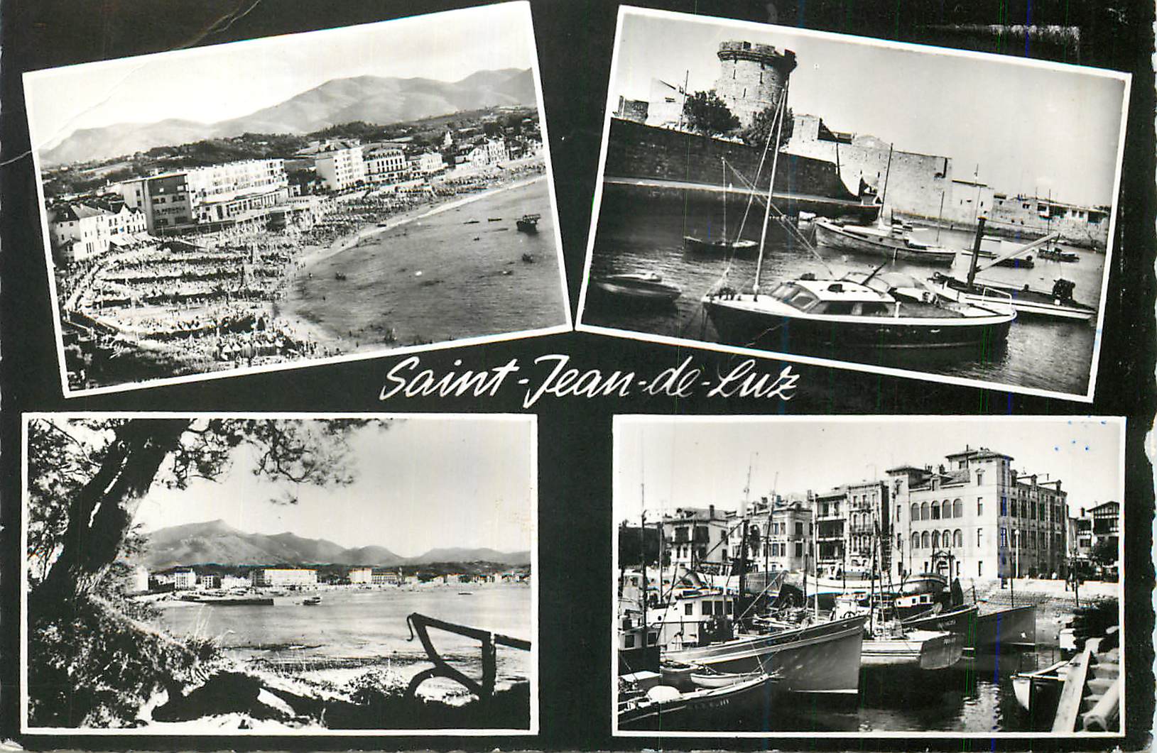 CPM Saint Jean de Luz La Plage Ciboure Le Port La Rhune