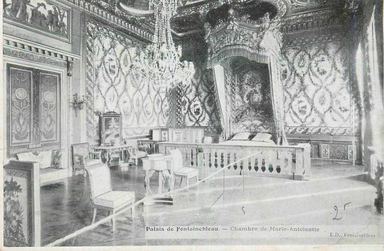 Palazzo di Fontainebleau — Camera di Maria Antonietta — L.D., Fontainebleau