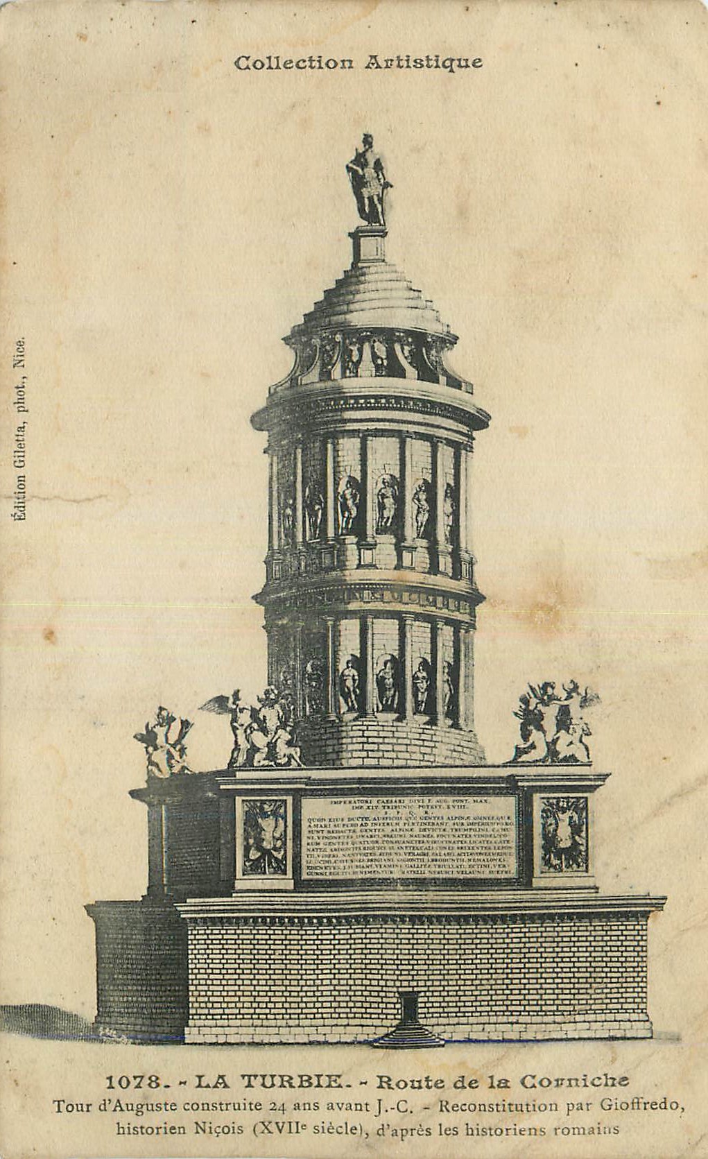 La Turbie — Tour d'Auguste — Reconstitution par Gioffredo