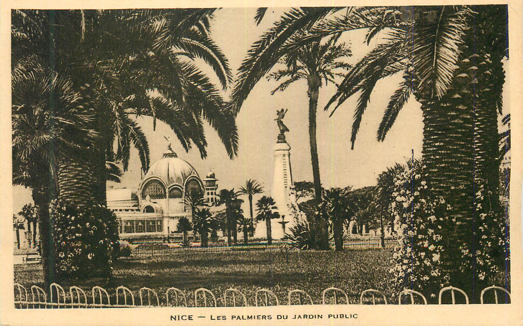 CPA Nice Les Palmiers du Jardin Public