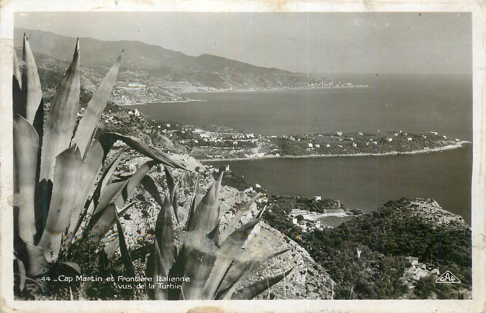 CPM Cap Martin et Frontiere Italienne vus de la Turbie