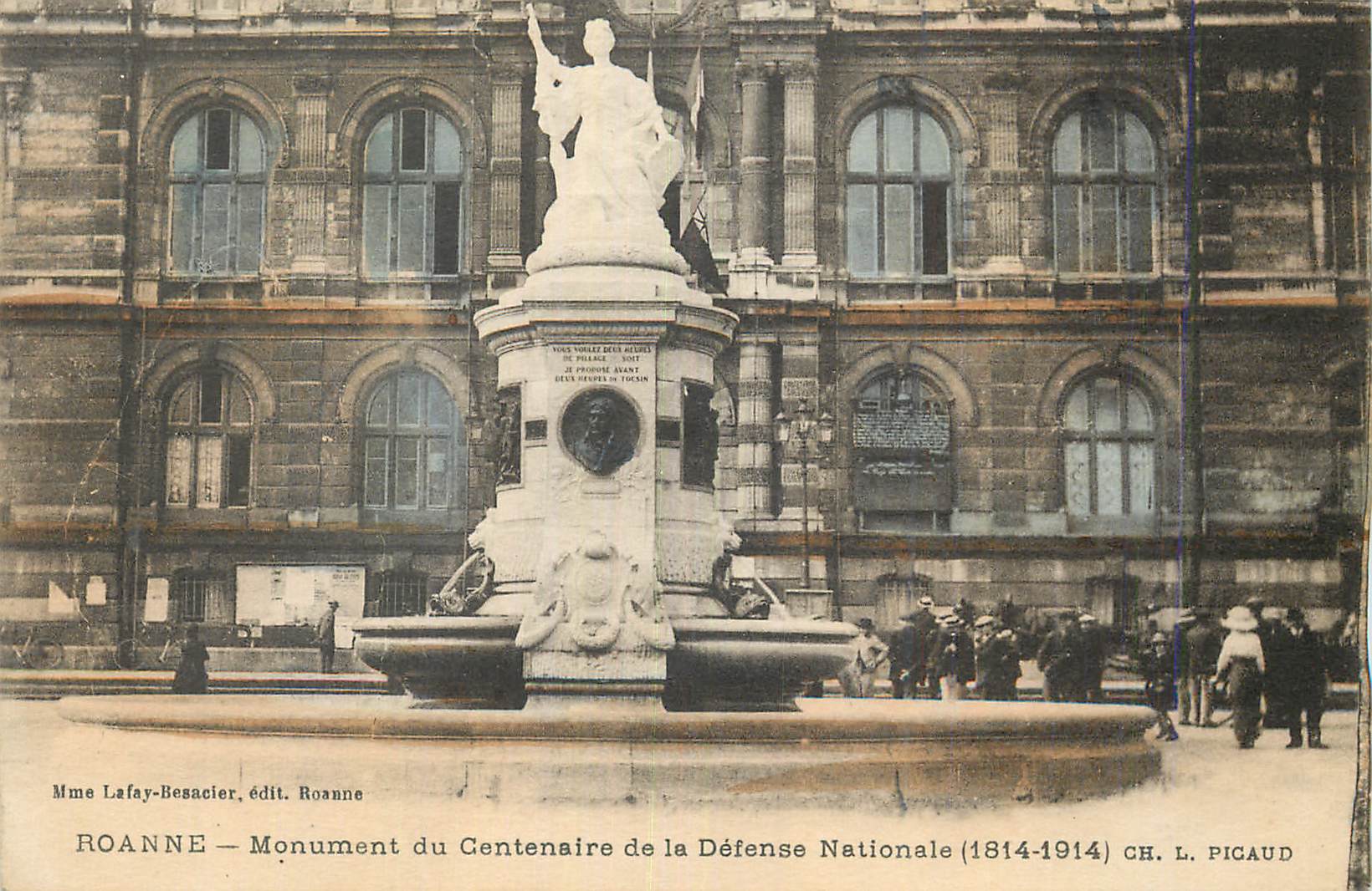 CPA Roanne Monument du Centenaire de la Defense Nationale (1814 1914)