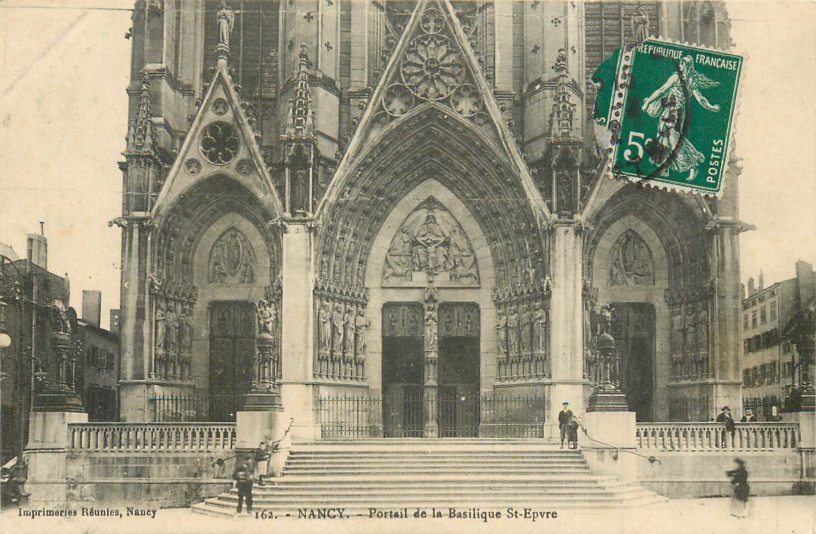 CPA Nancy Portail de la Basilique st Epvre