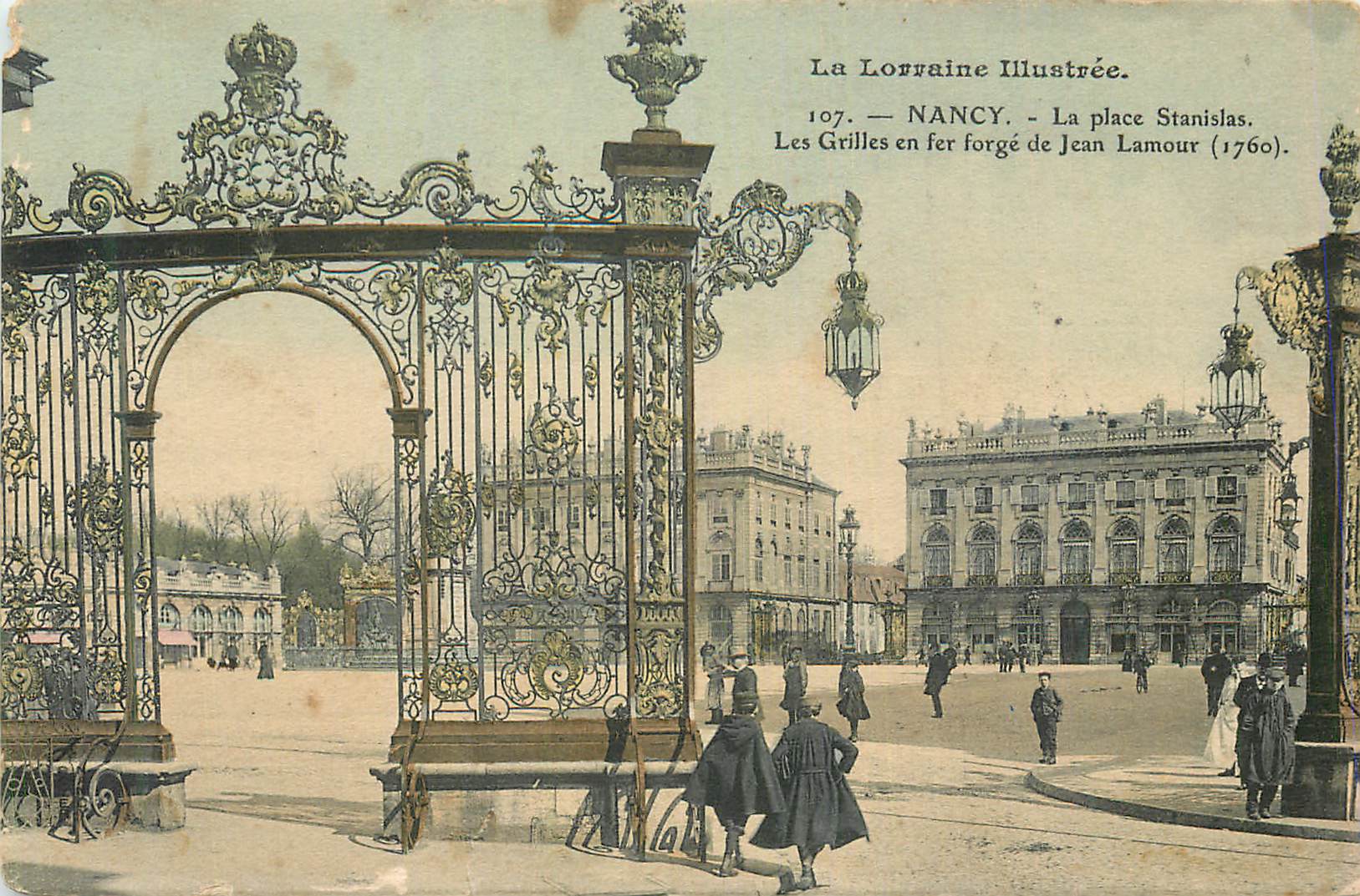 CPA Nancy La Lorraine Illustree La Place Stanislas Les Grilles en Fer Forge de Jean Lamour (1760)