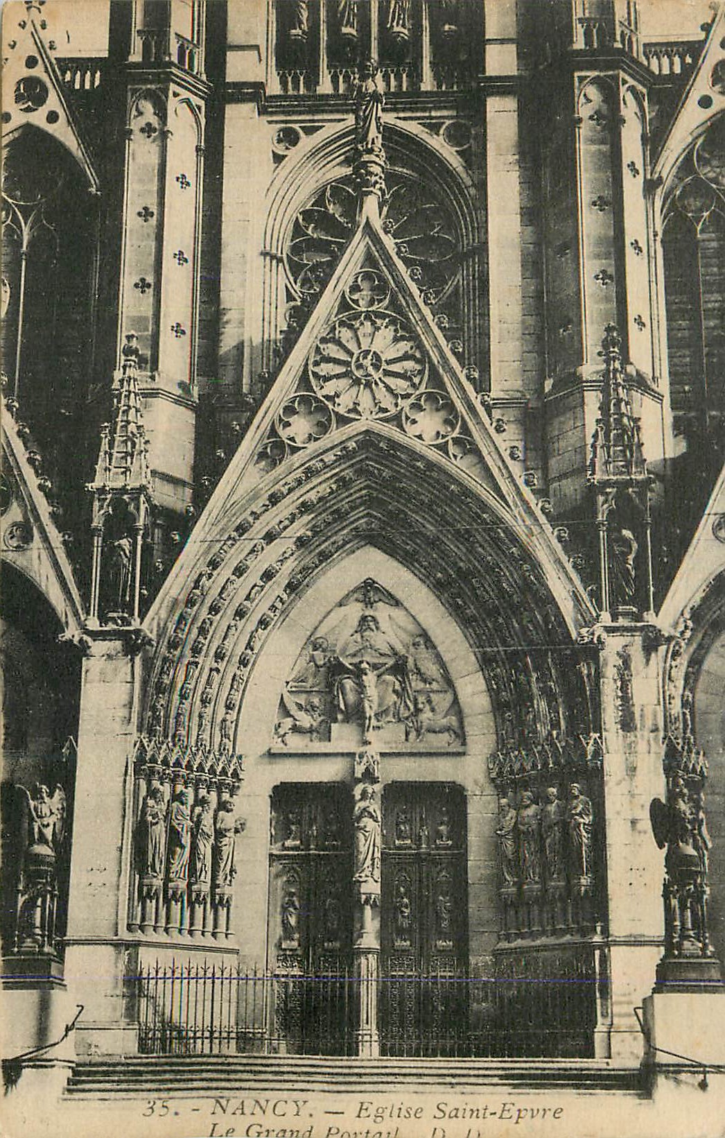CPA Nancy Eglise Saint Epvre Le Grand Portail