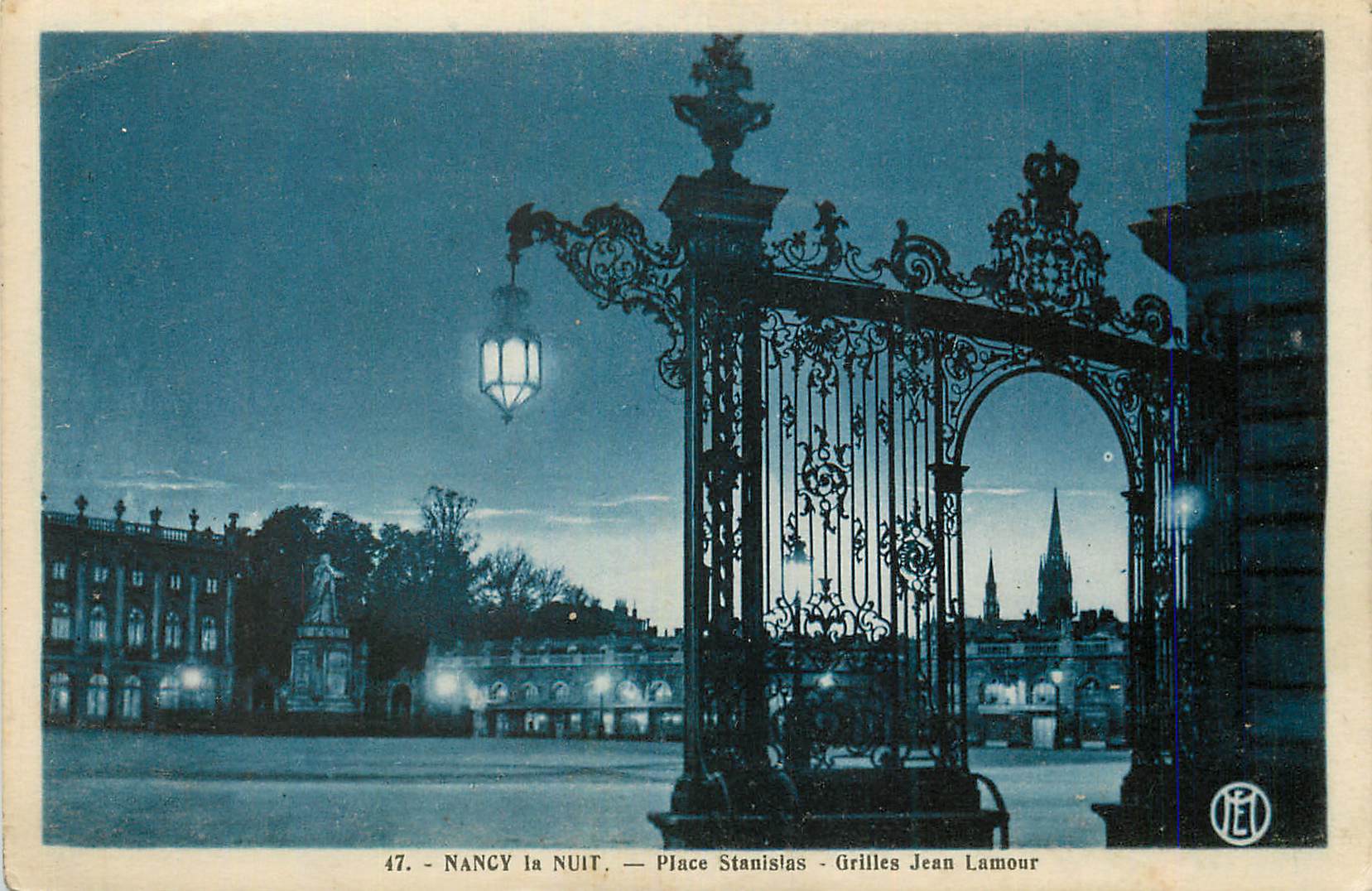 CPA Nancy la Nuit Place Stanislas Grilles Jean Lamour