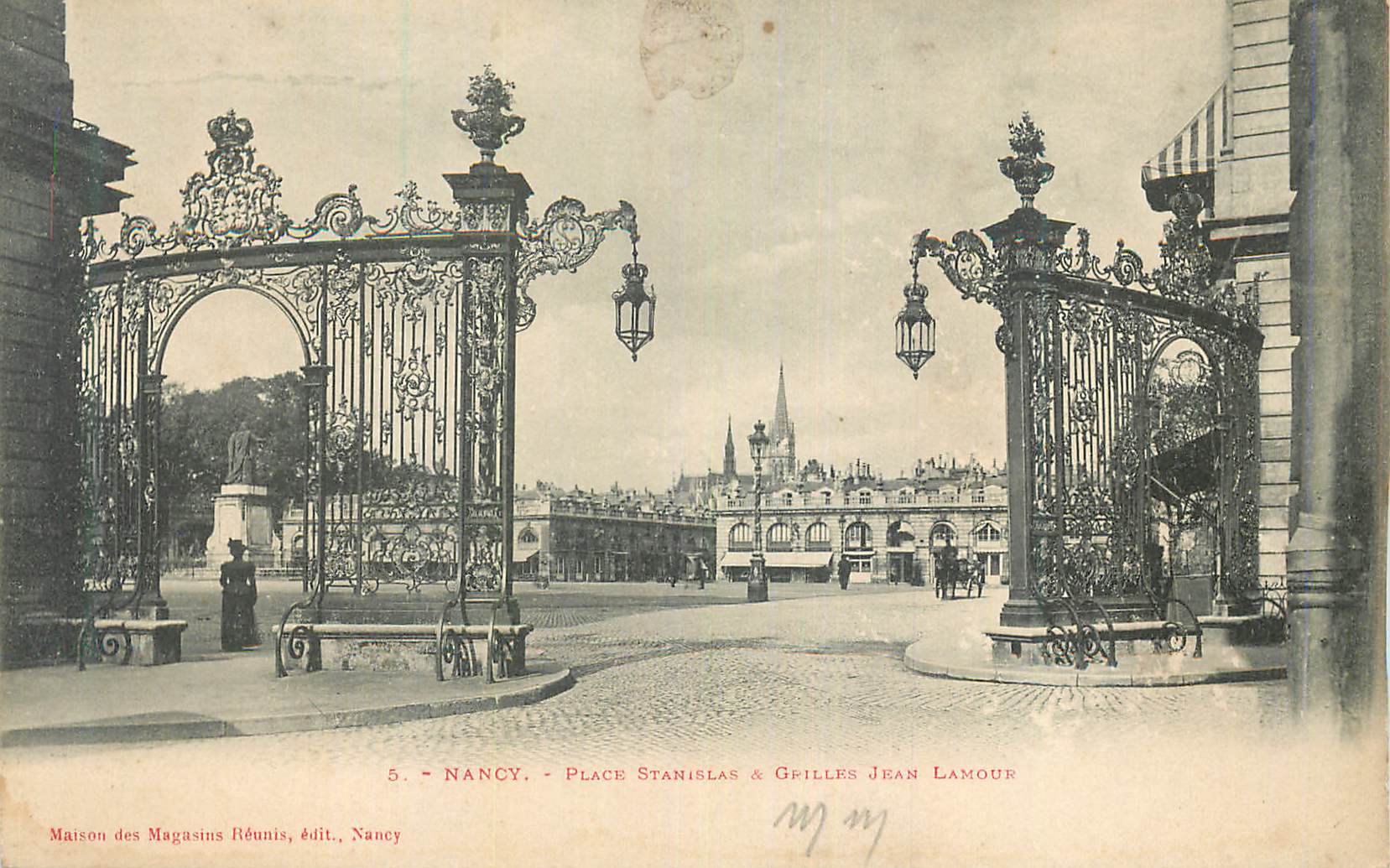 CPA Nancy Place Stanislas et Grilles Jean Lamour