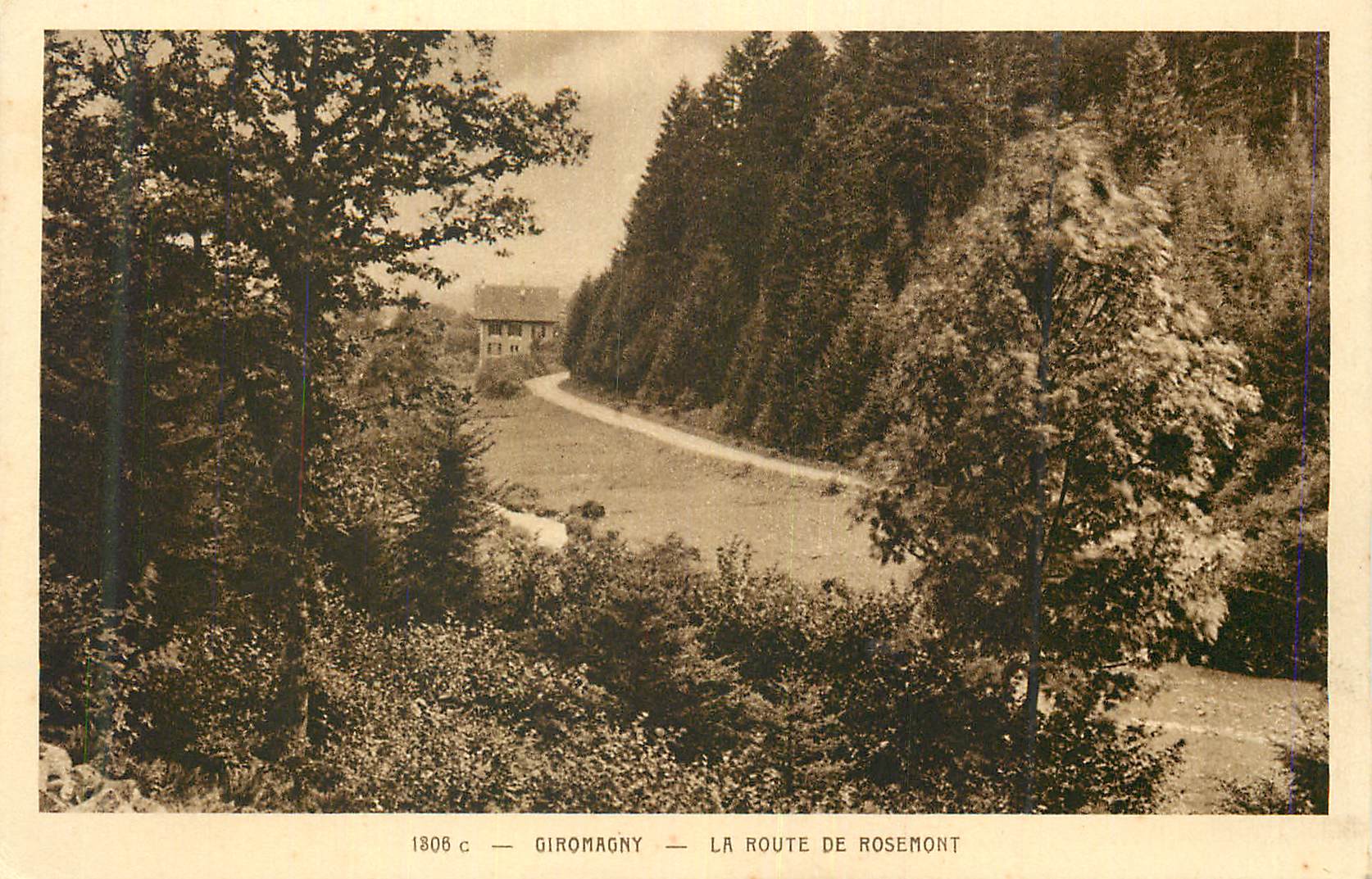 CPA Giromagny La Route de Rosemont