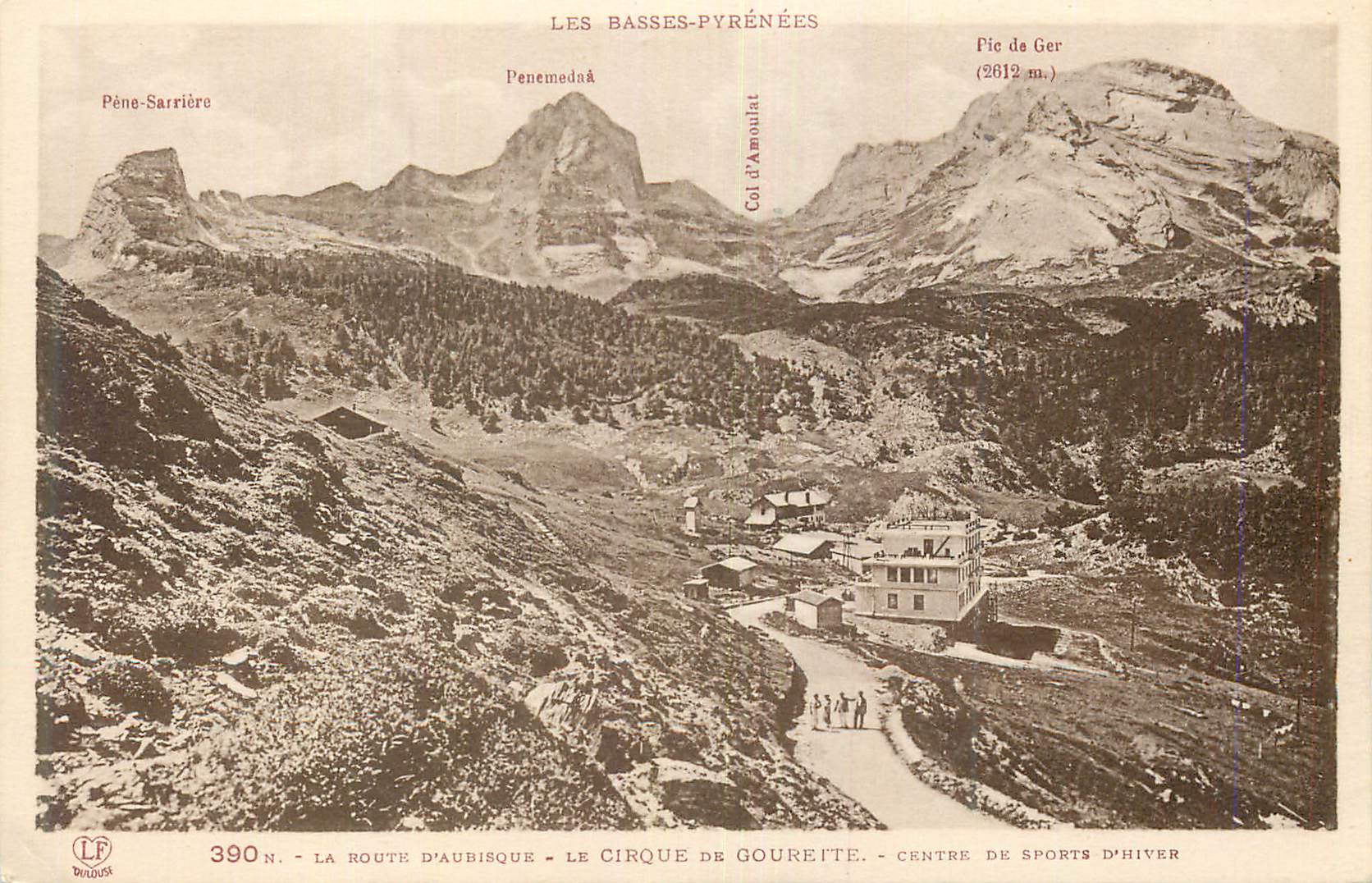 CPA La Route d'Aubisque Le Cirque de Goureite Centre de Sports d'Hiver