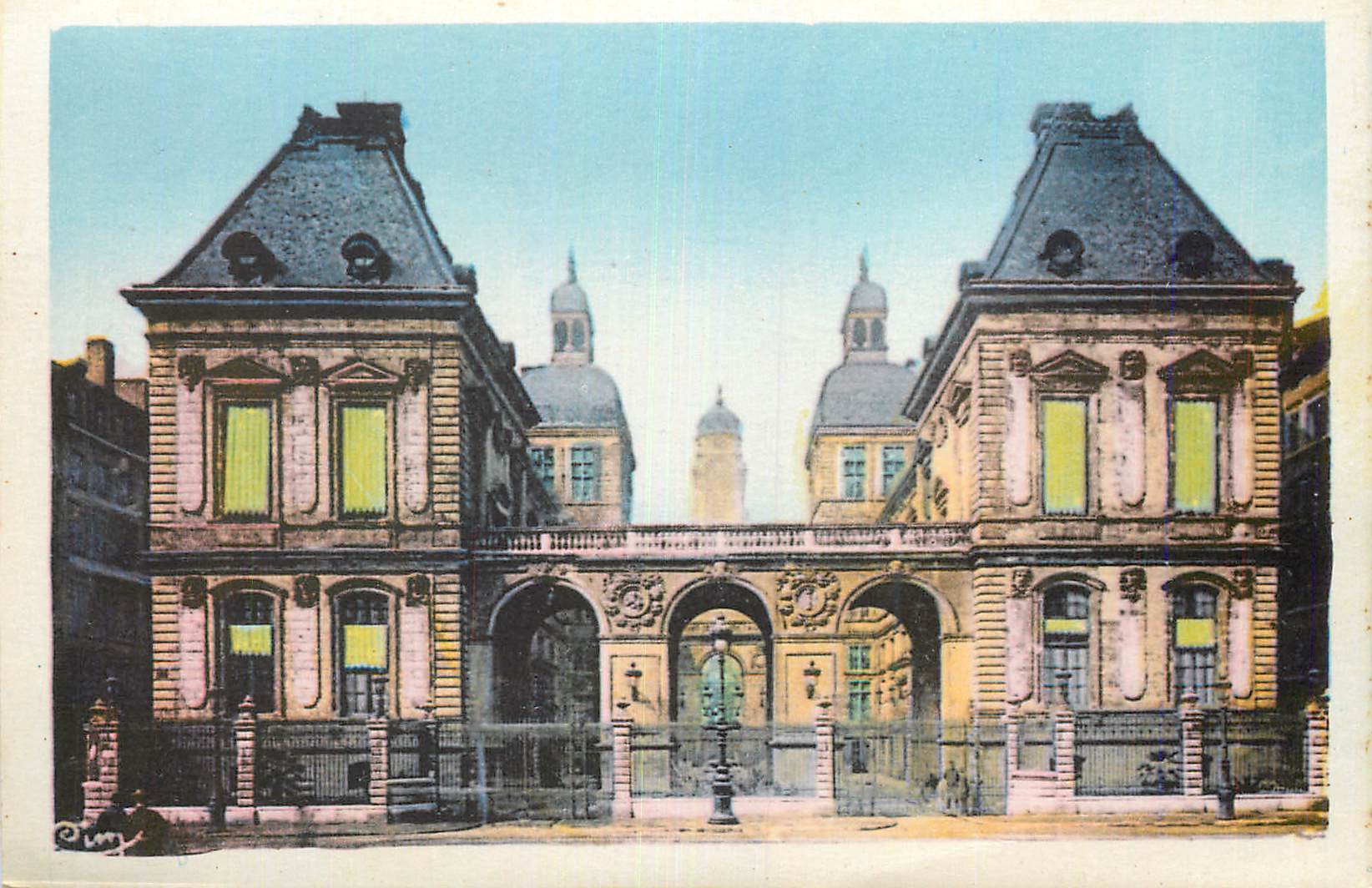CPA Lyon (Rhone) Hotel de Ville Facade et Place de la Comedie