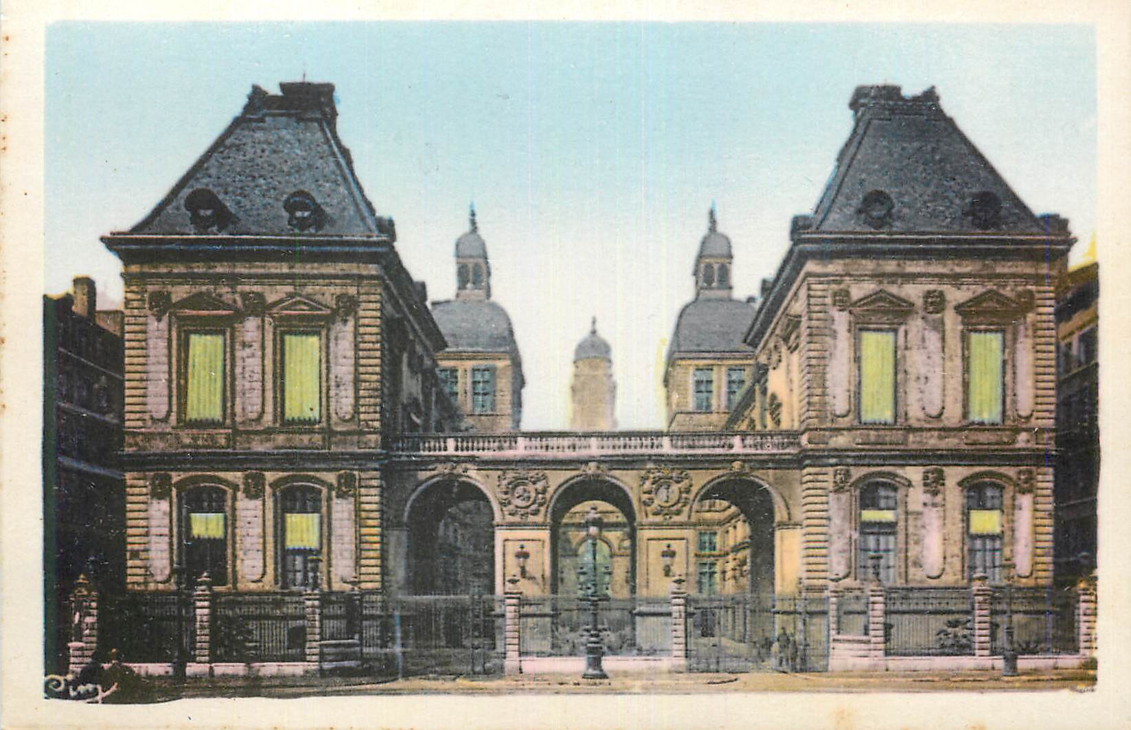 CPA Lyon (Rhone) Hotel de Ville Facade et Place de la Comedie