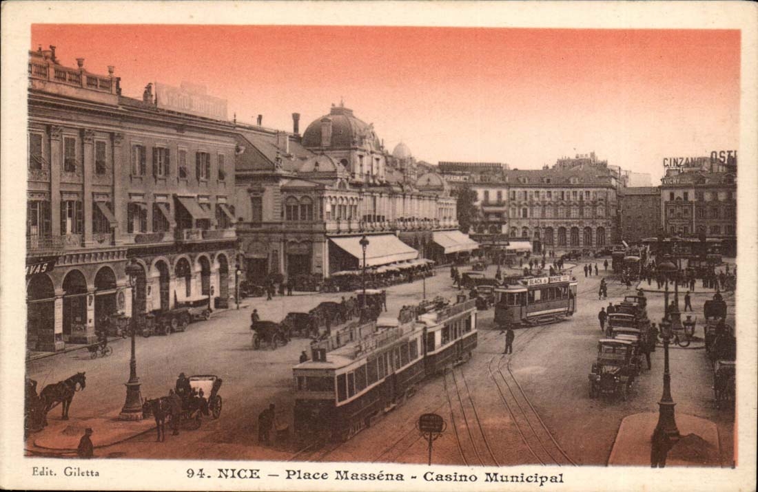 Nice - Place Masséna - Municipalkasino — Édit. Giletta, n° 94