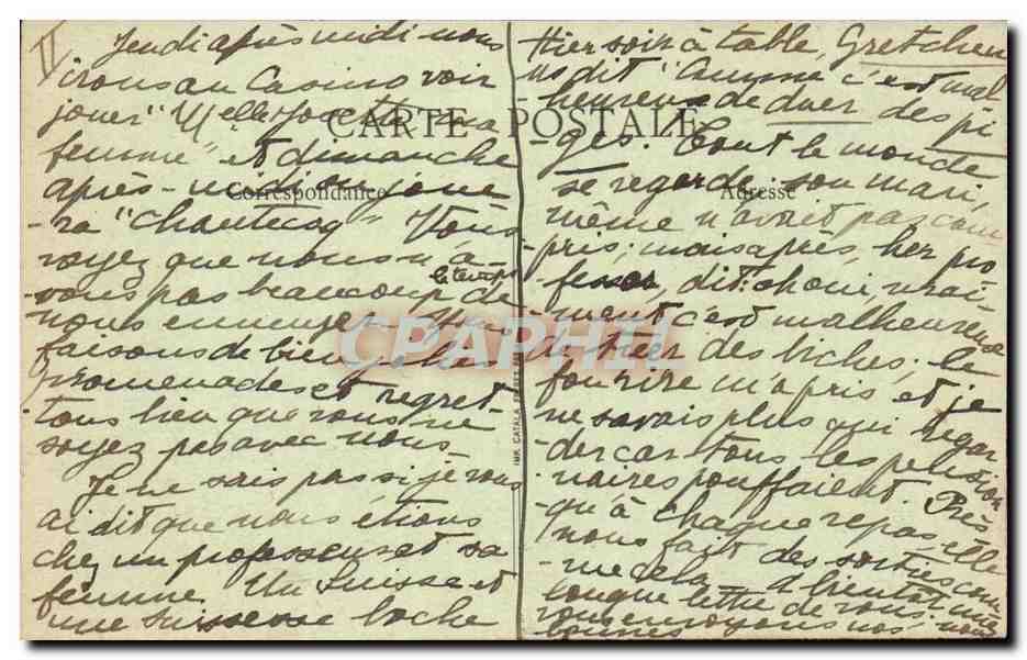 Nice CPA La jetee promenade — Verso