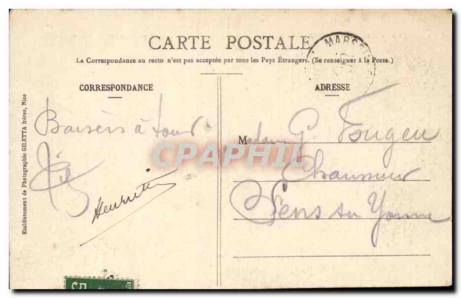 Nice CPA Promenade des anglais sur la terrasse pendant la musique — Back