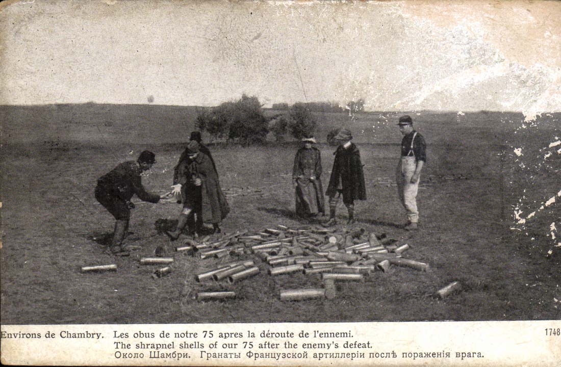 Environs de Chambry CPA Les obus de notre 75 apres la deroute de l'ennemi (militaria)