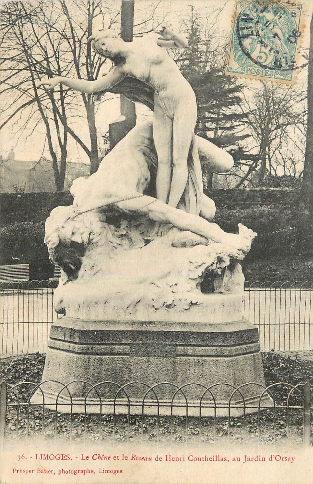 Limoges - Le Chêne et le Roseau de Henri Coutheillas, au Jardin d'Orsay