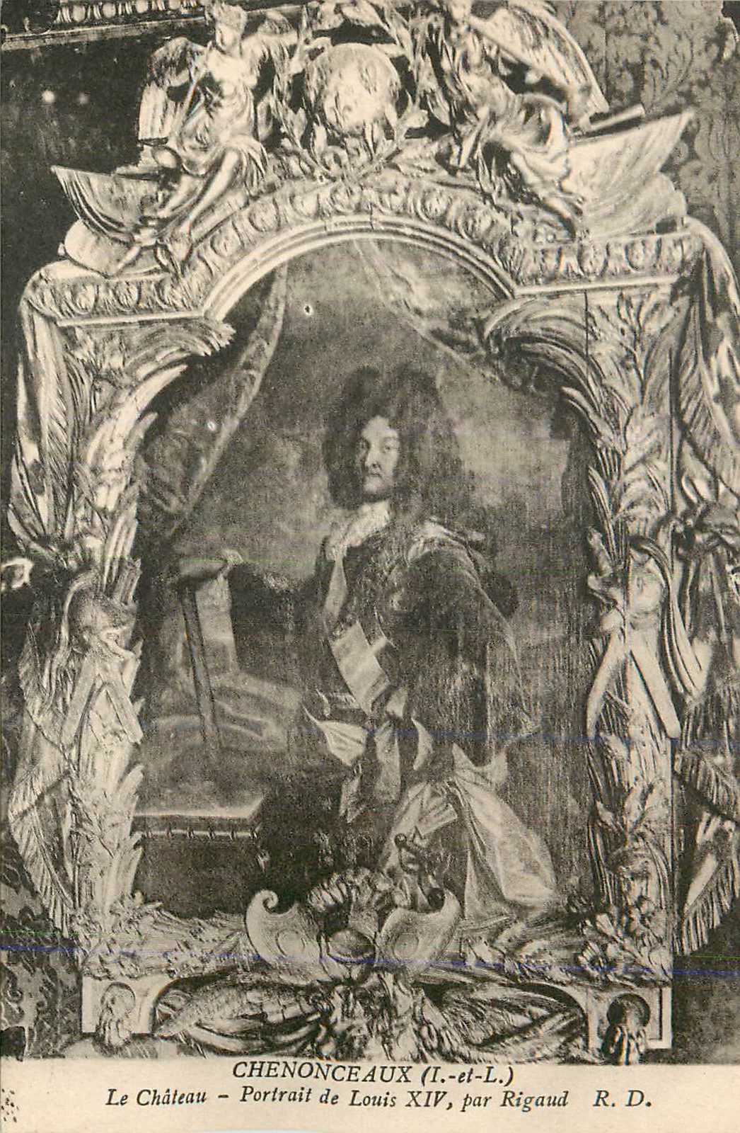 CPA Chenonceaux (I et L) Le Chateau Portrail de Louis XIV par Rigaud