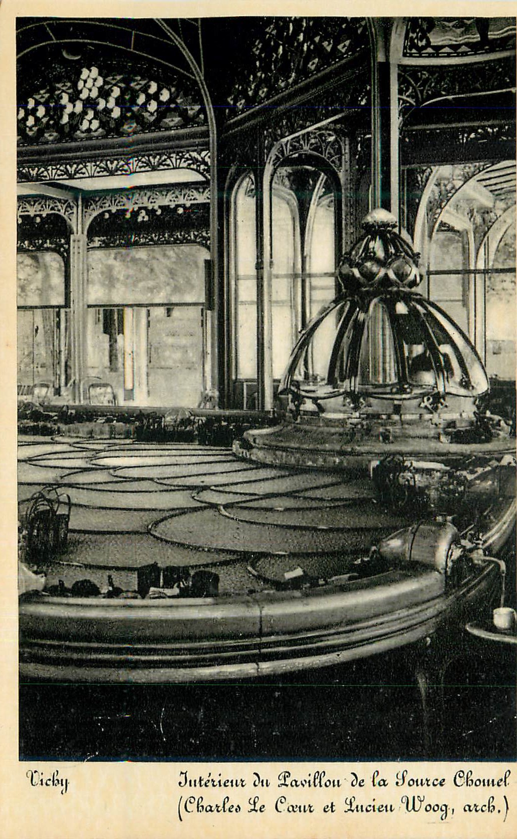 CPM Vichy Interieur du Pavillon de la Source Chonnel (Charles le Coeur et Lucien Woog arch)