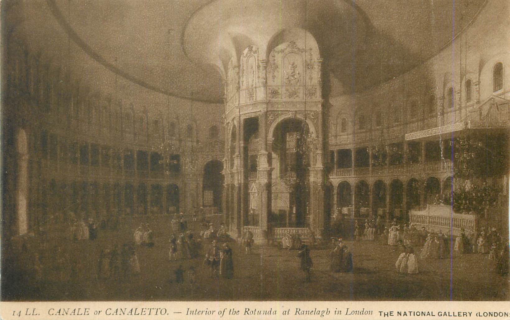 CPA Canale or Canaletto Interior of the Rotunda at Ranclagh in London The National Gallery London