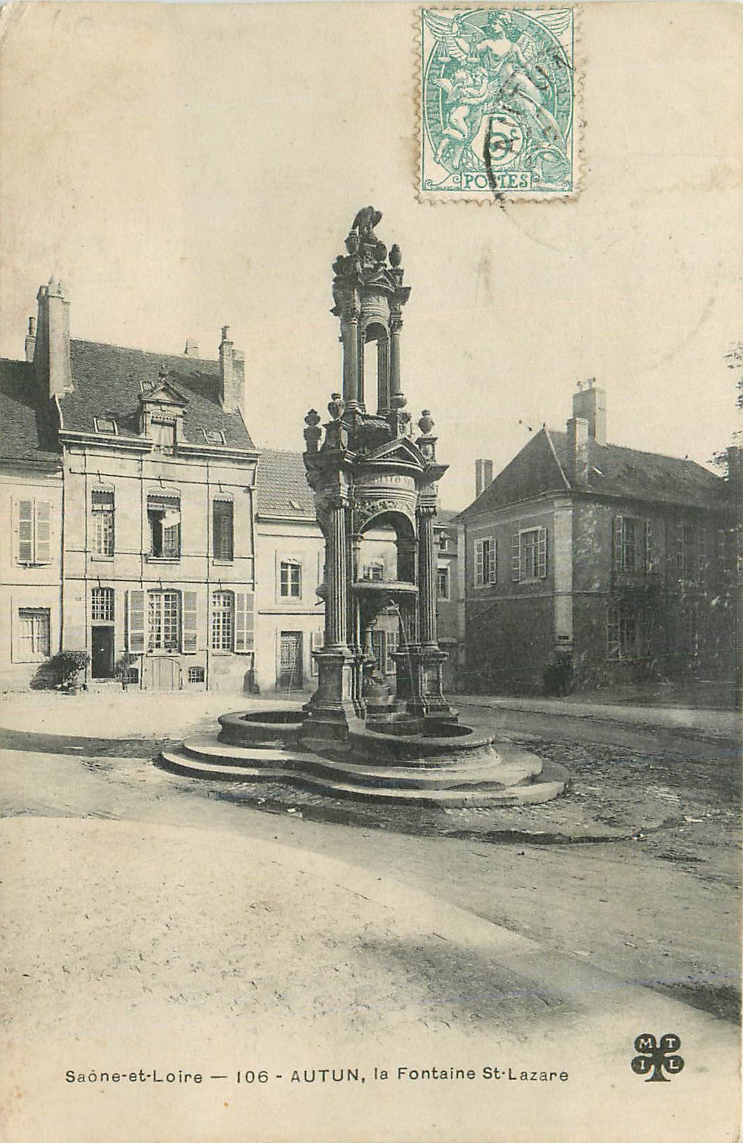 CPA Saone et Loire Autun la Fontaine St Lazare