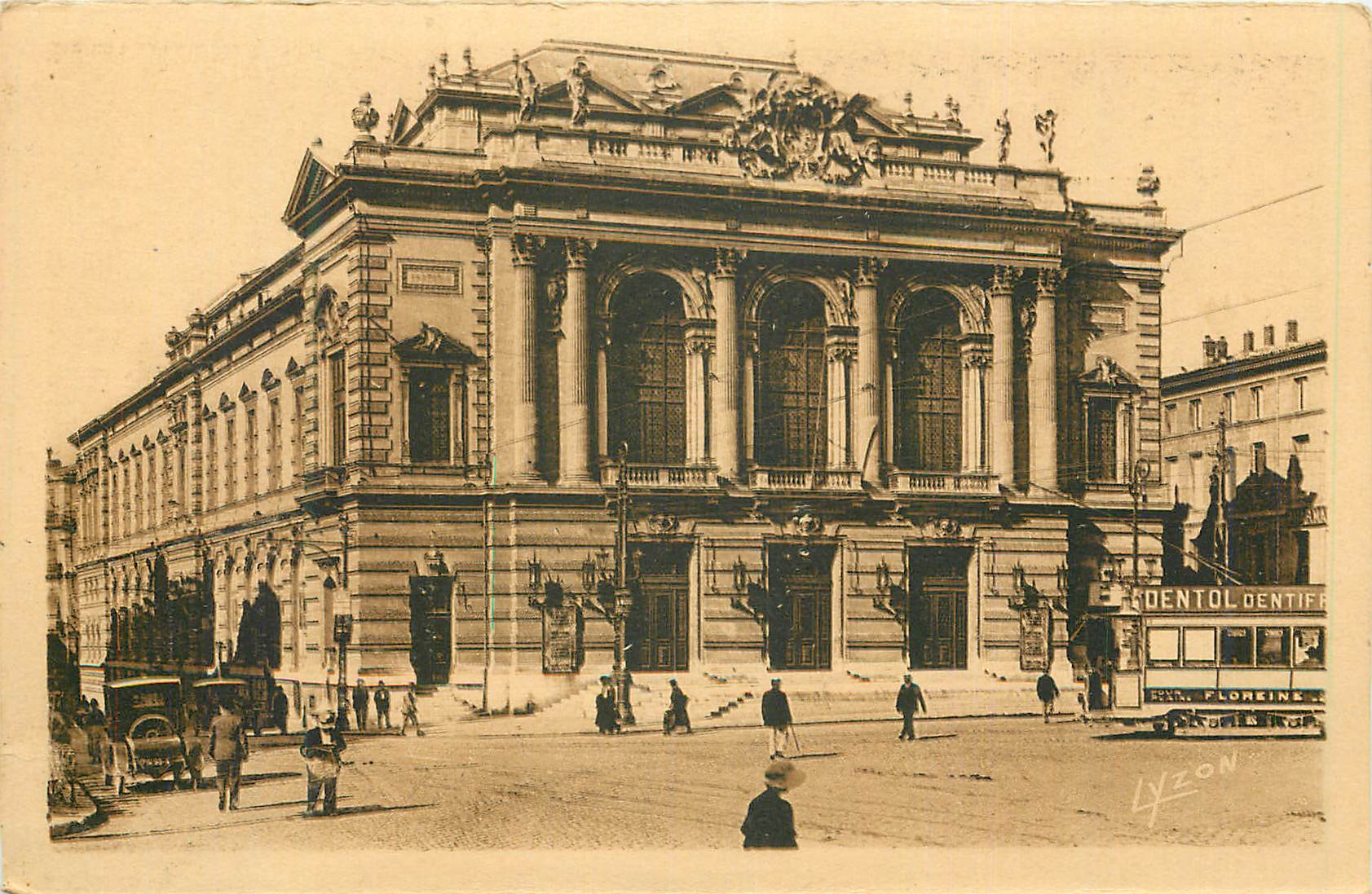 CPA Montpellier Le Theatre Municipal Tramway