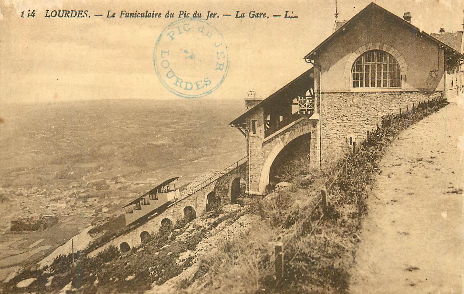 Lourdes — Le Funiculaire du Pic du Jer — La Gare — L.L.