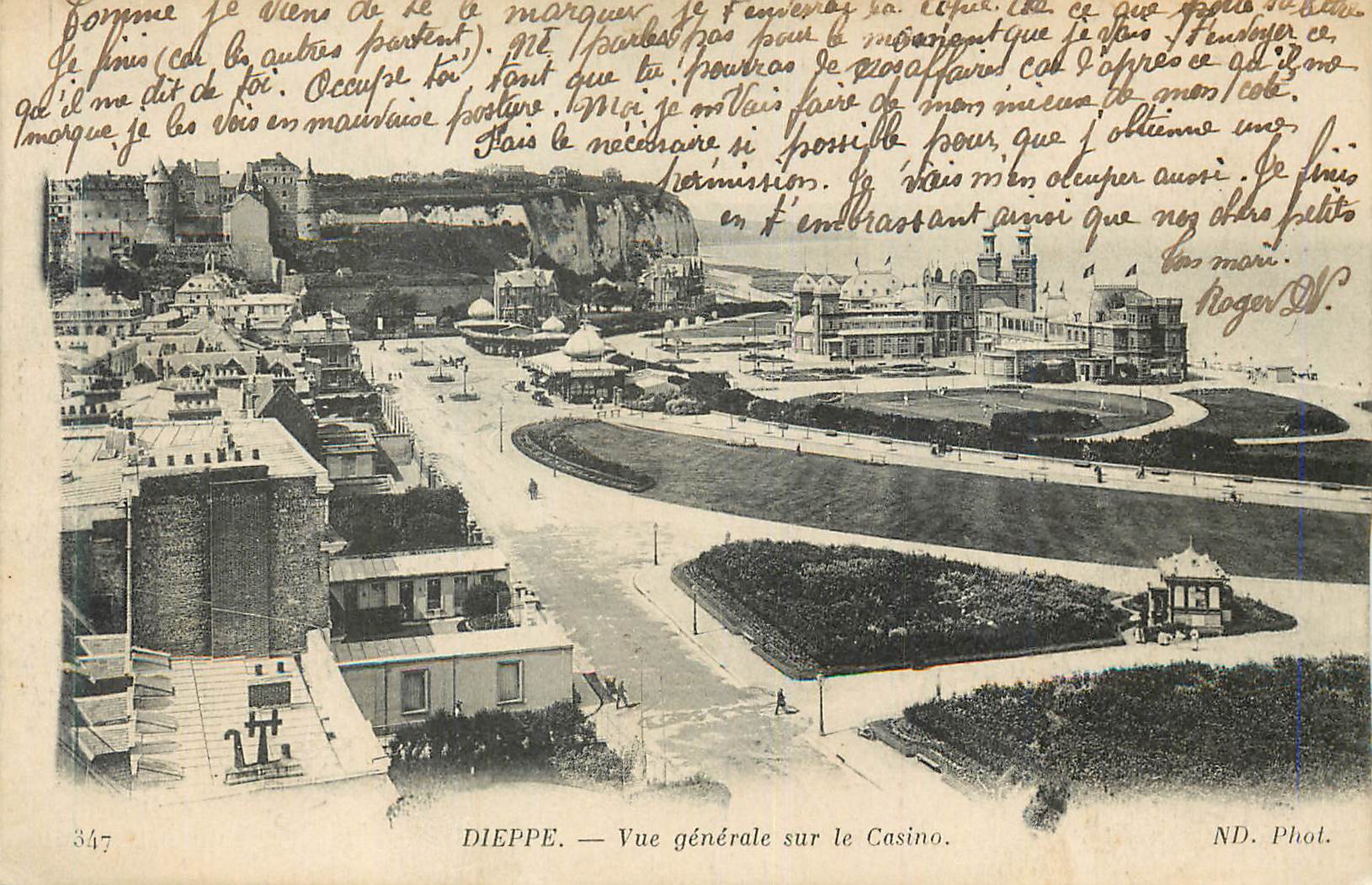 CPA Dieppe Vue generale sur le Casino