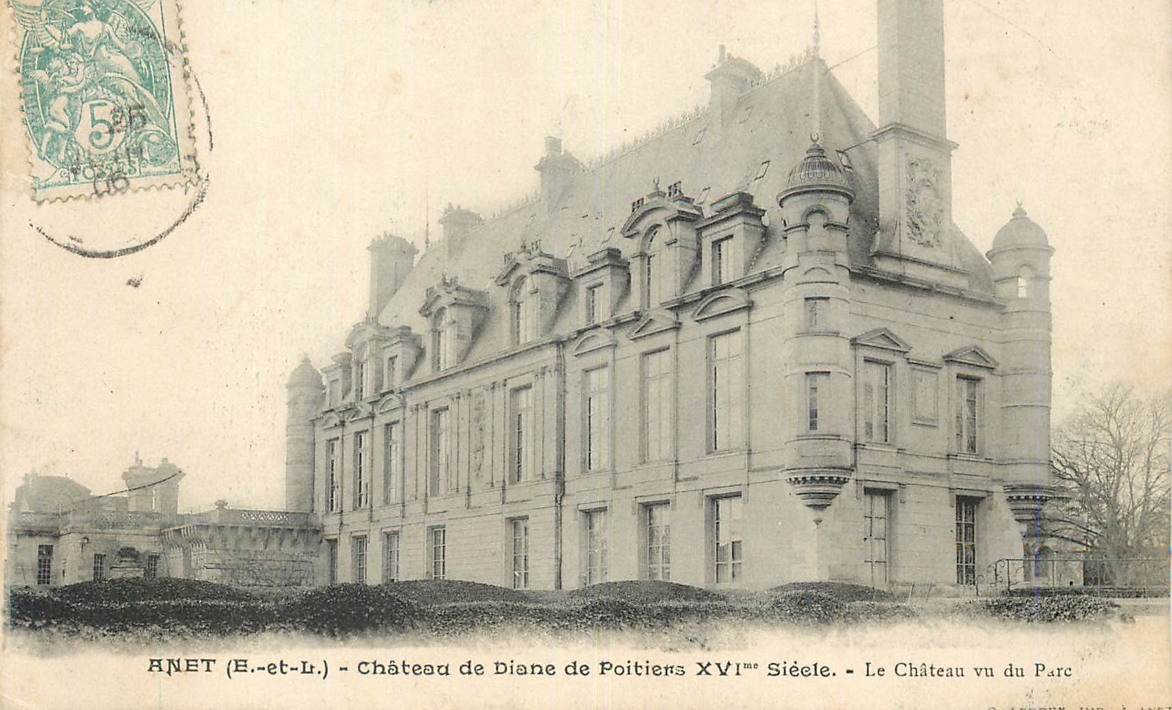 CPA Anet (E et L) Chateau de Diane de Poitiers XVIe Siecle Le Chateau vu du Parc