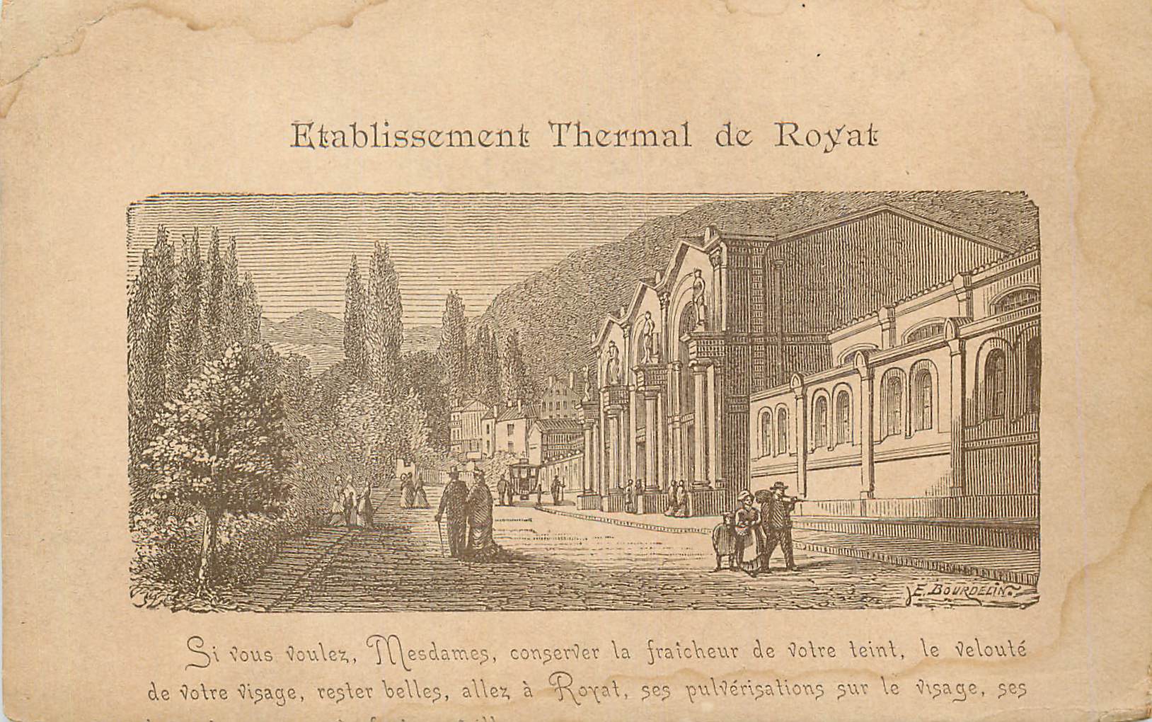 CPA Etablissement Thermal de Royat si vous voulez mesdames conserver la fraicheur de votre teint