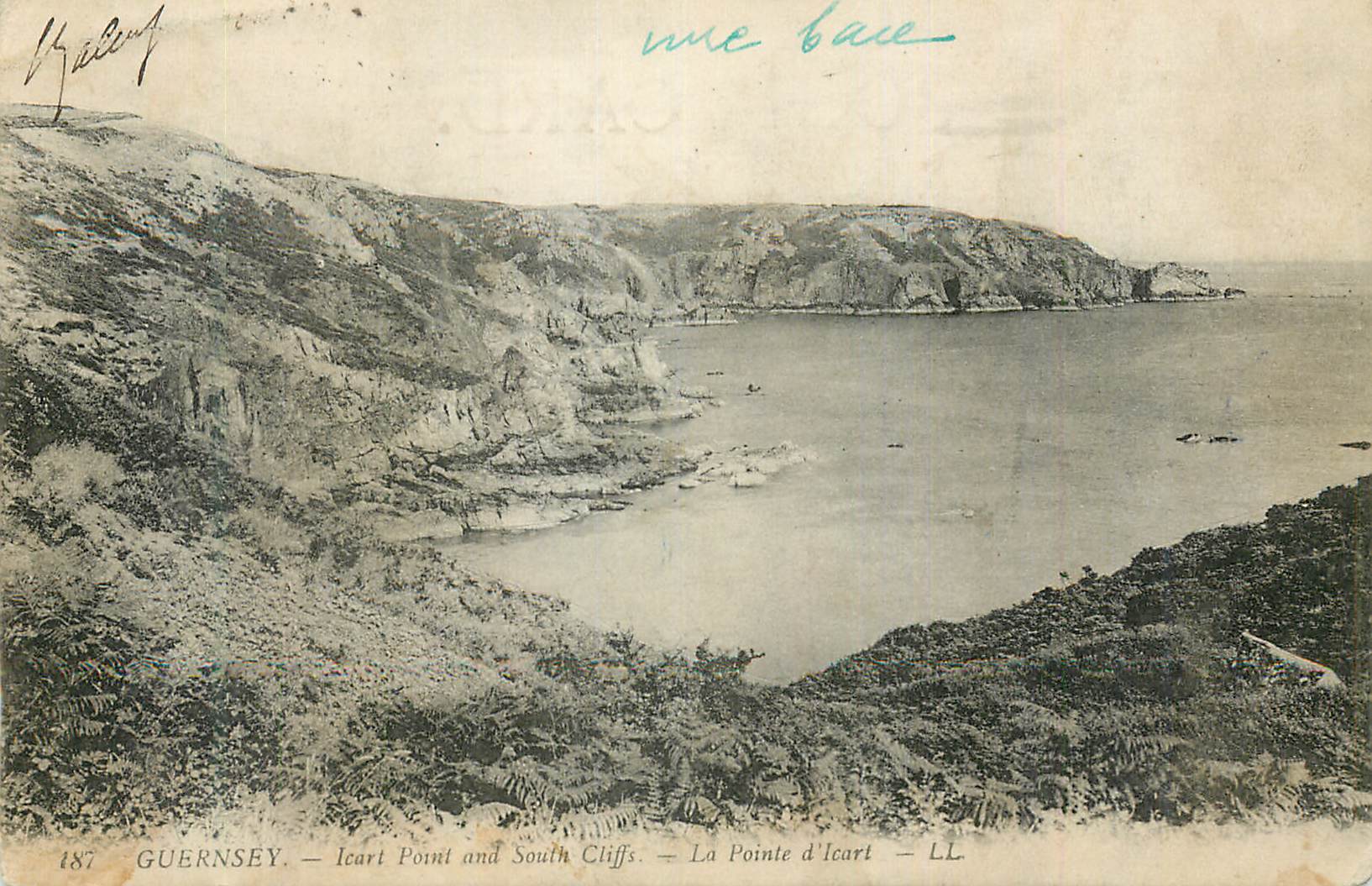 CPA Guernsey Icart Point and south Giffs La Ponte d'Icart