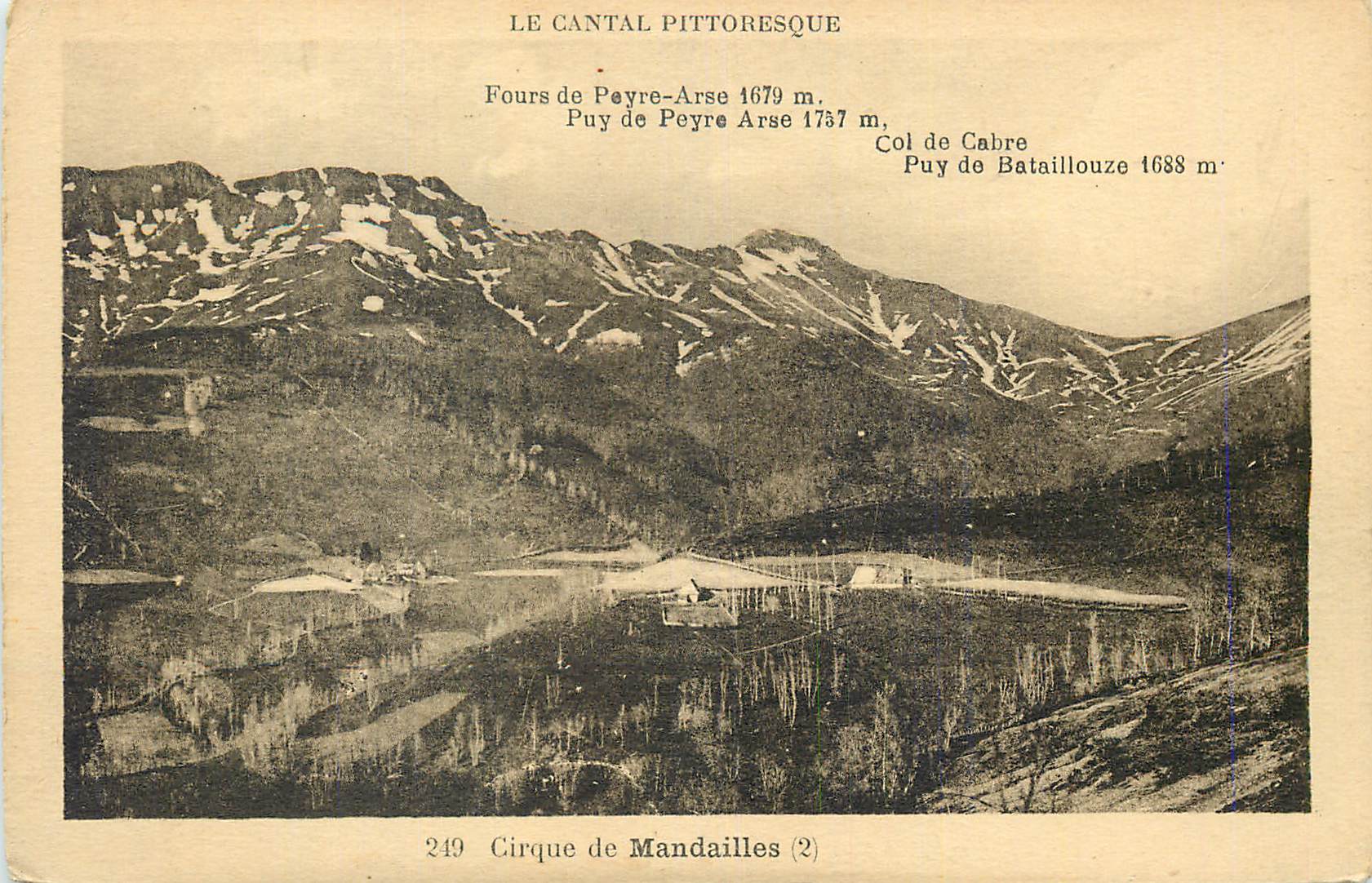El Cantal pintoresco — Cirque de Mandailles (2) — editor no visible, n° 249