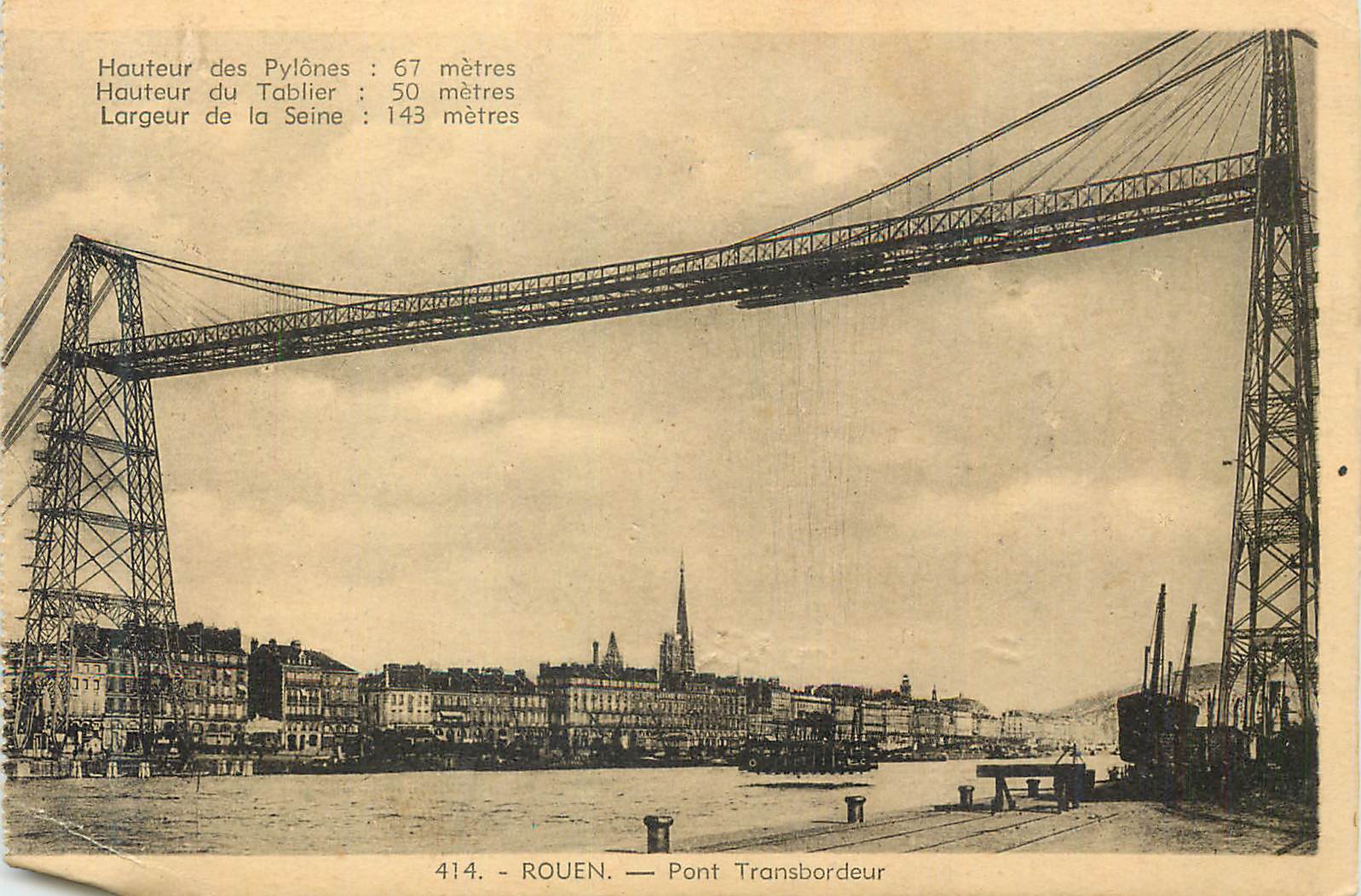 CPA Rouen Pont Transbordeur