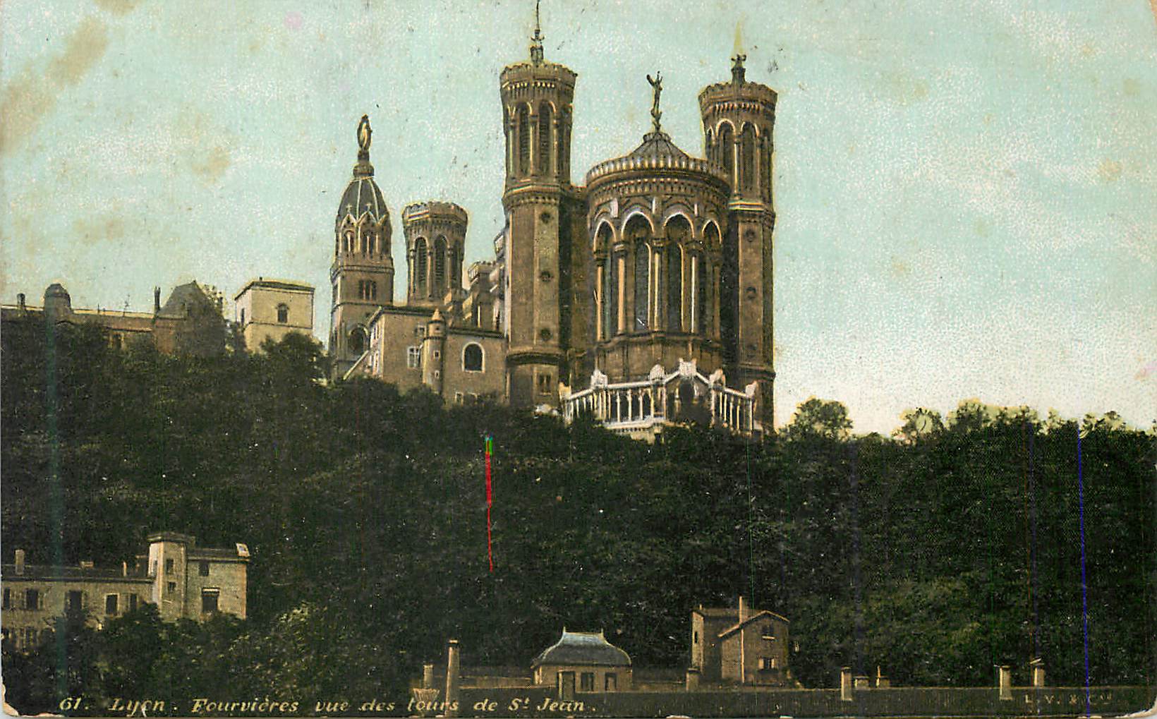 Lyon. Fourvières vue des tours de S. Jean — L.V. & Cie