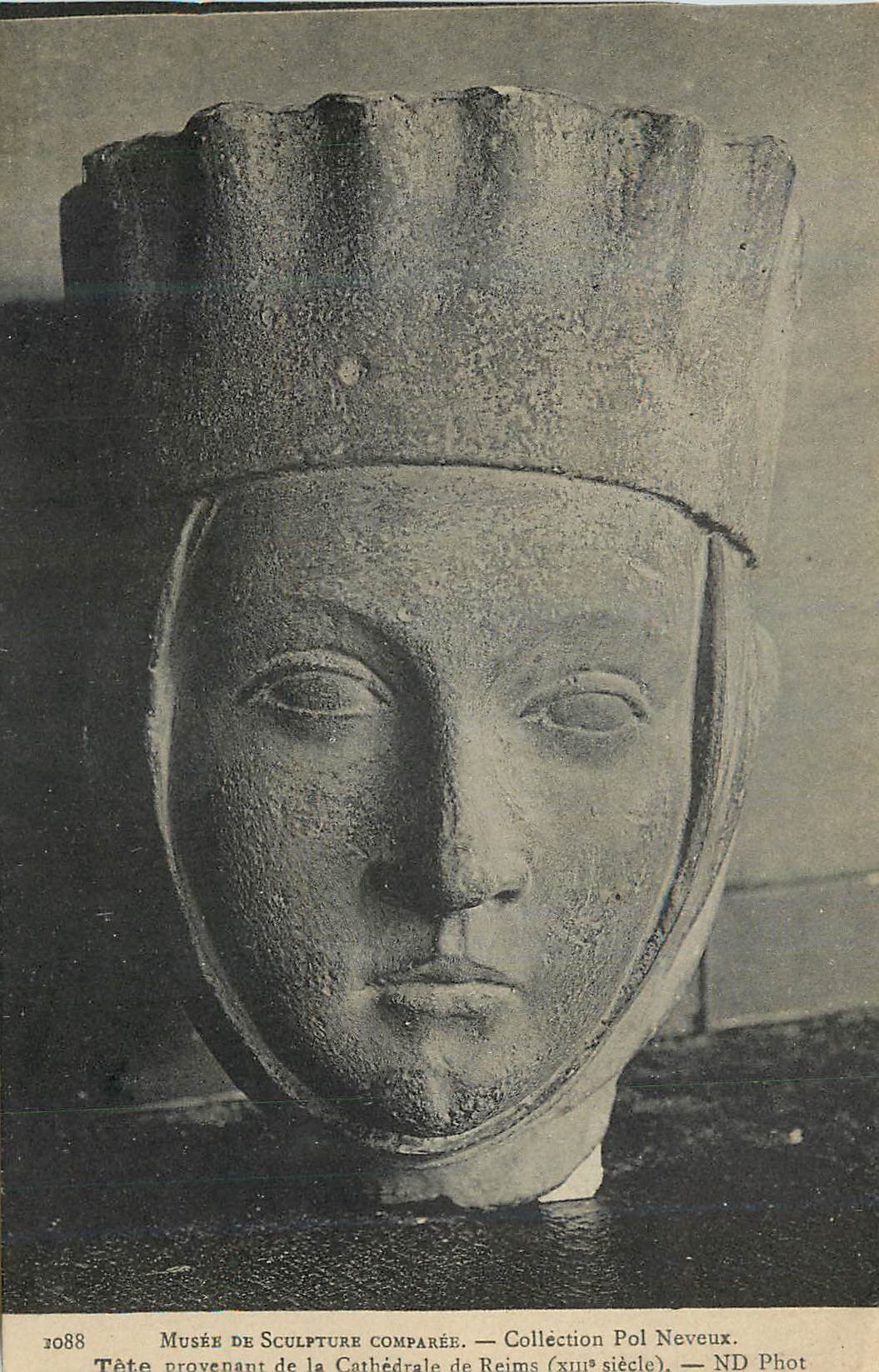 Tête provenant de la Cathédrale de Reims — Musée de Sculpture Comparée — Collection Pol Neveux