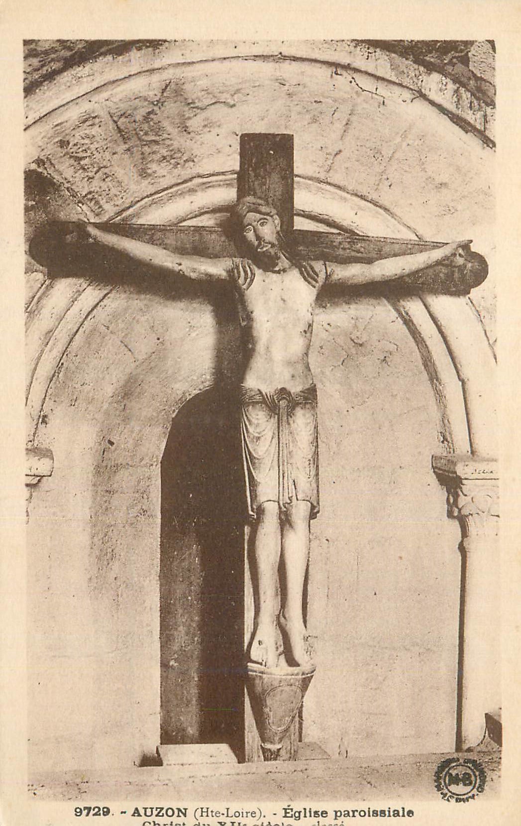 CPA Auzon (Hte Loire) Eglise paroissiale Christ