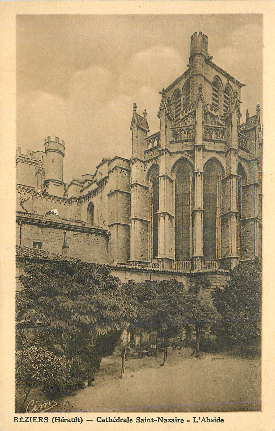 CPA Beziers (Herault) Cathedrale Saint Nazaire L'Abside