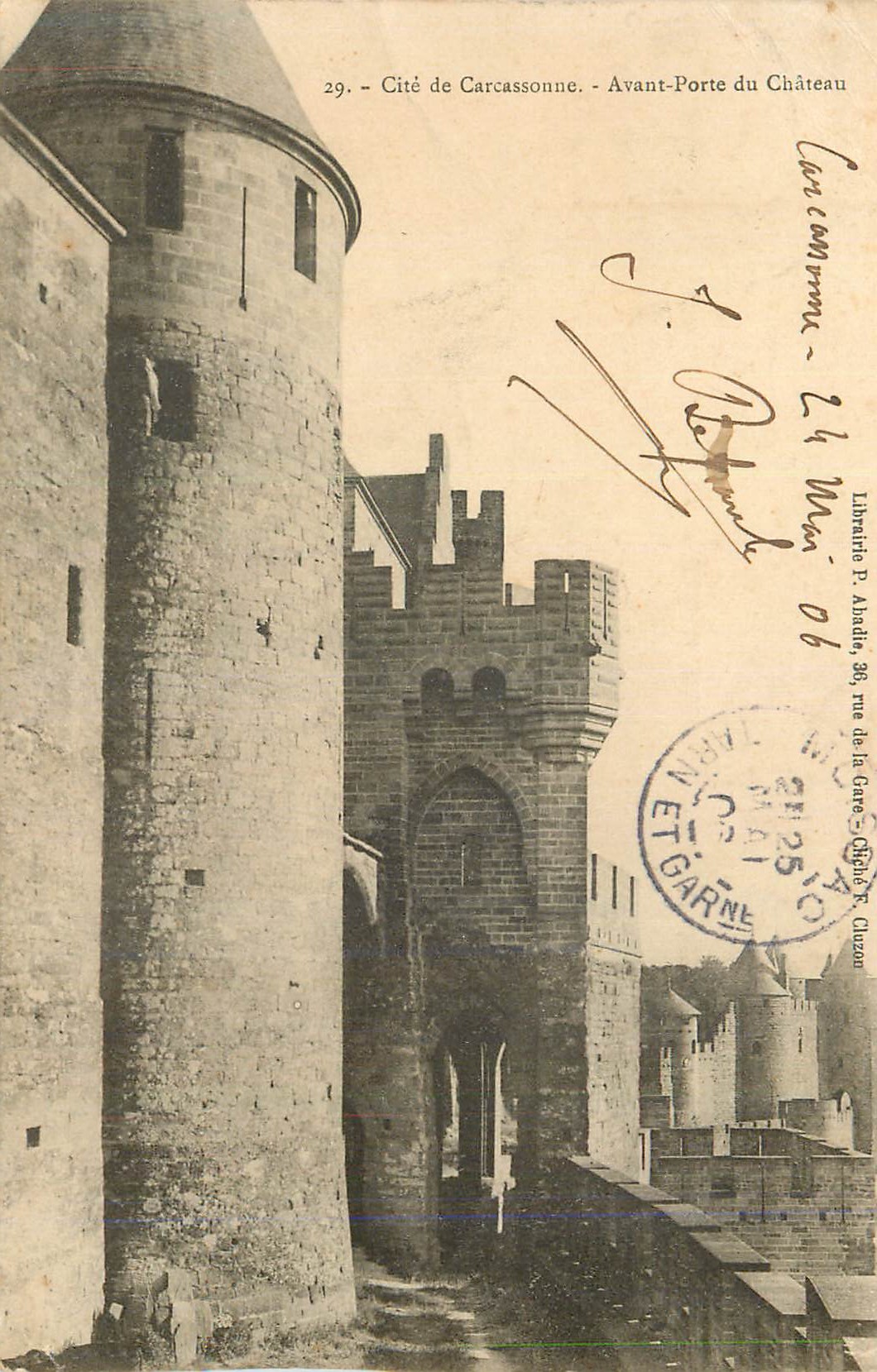 CPA Cite de Carcassonne Avant Porte du Chateau
