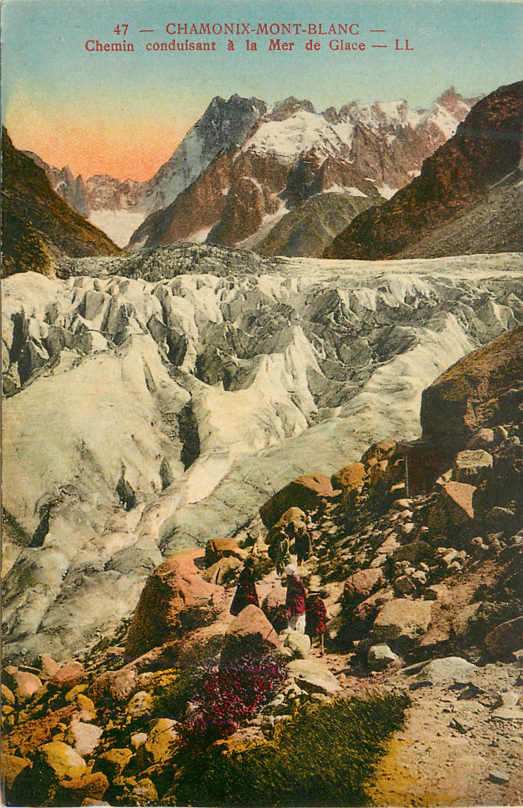 CPA Chamonix Mont Blanc Chemin conduisant a la Mer de Glace