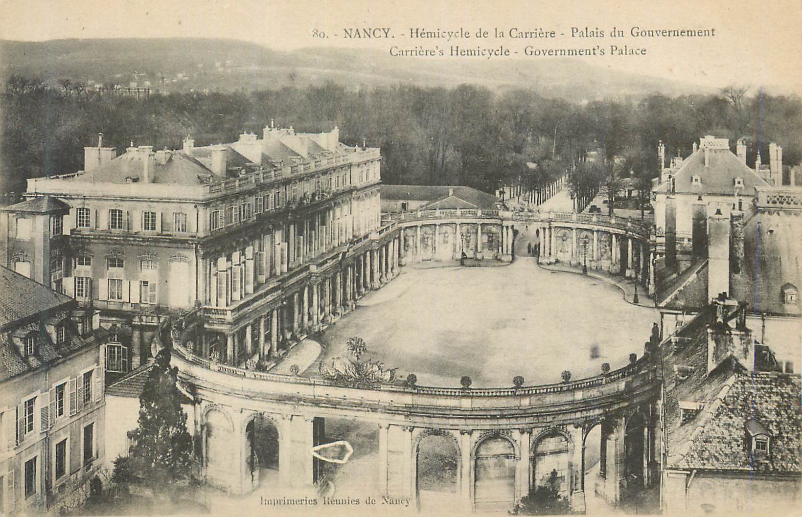 CPA Nancy Hemicycle de la Carriere Palais du Gouvernement