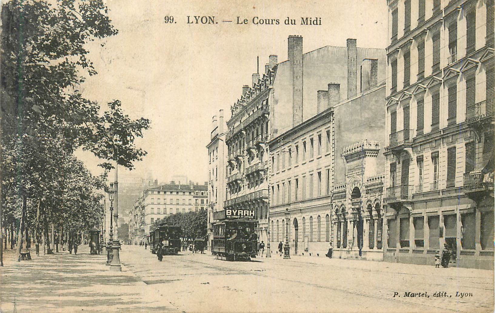 LYON — Le Cours du Midi — P. Martel, édit., Lyon