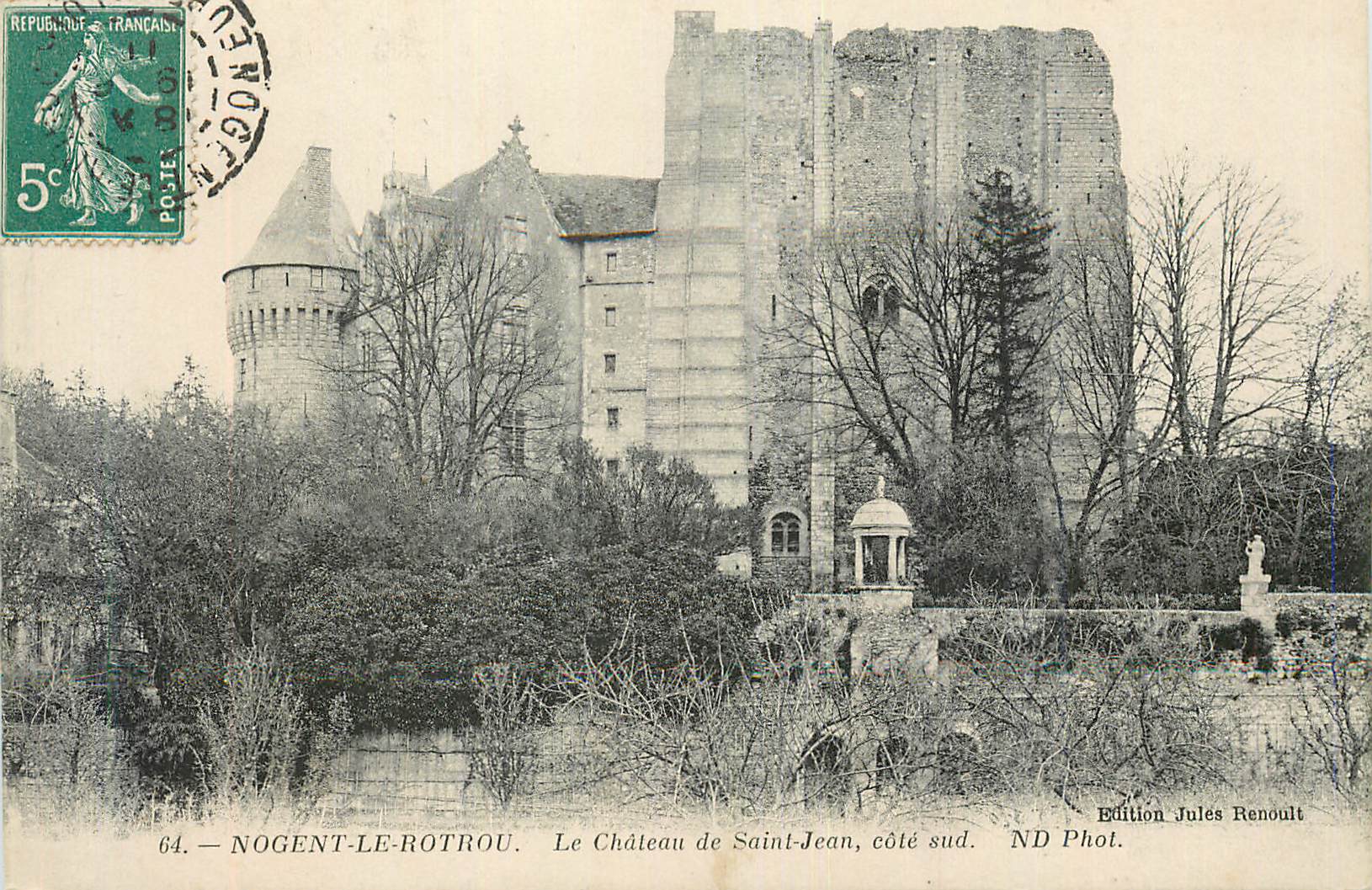 Nogent-le-Rotrou — Le Château de Saint-Jean, côté sud — Édition Jules Renoult