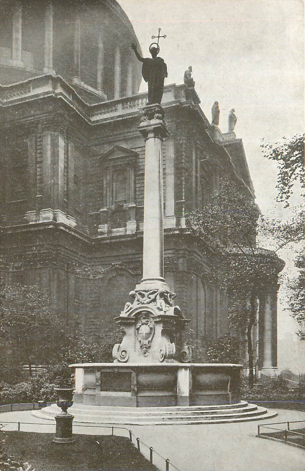 CPA St Paul's Cathedral London Paul's Cross Memorial