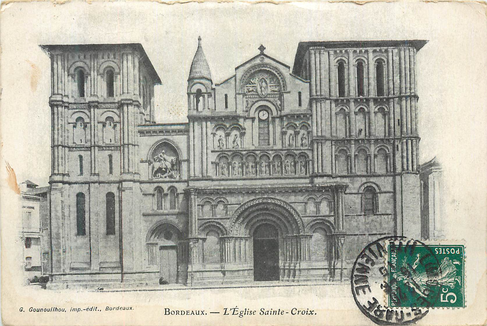Bordeaux — L'Église Sainte-Croix — G. Gounouilhou, imp.-édit., Bordeaux