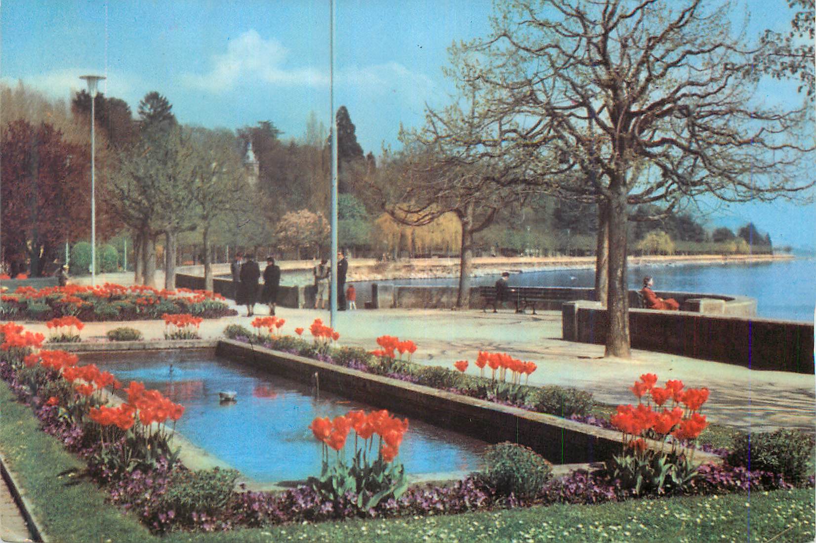 CPM Lausanne Ouchy Les quais en fleurs