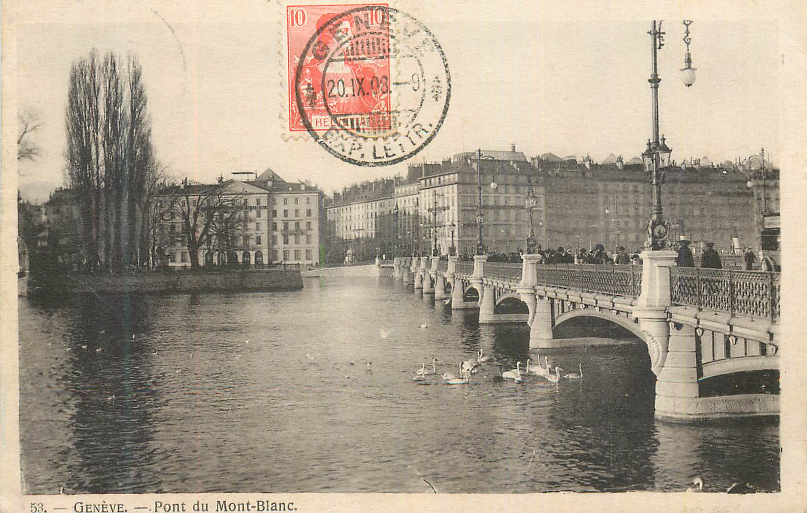 CPA Geneve Pont du Mont Blanc