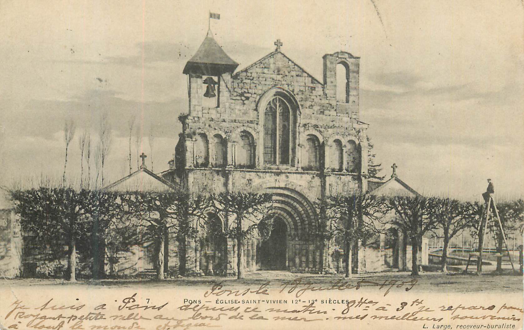 CPA Pons Eglise Saint Vivieux 12e 13e siecles