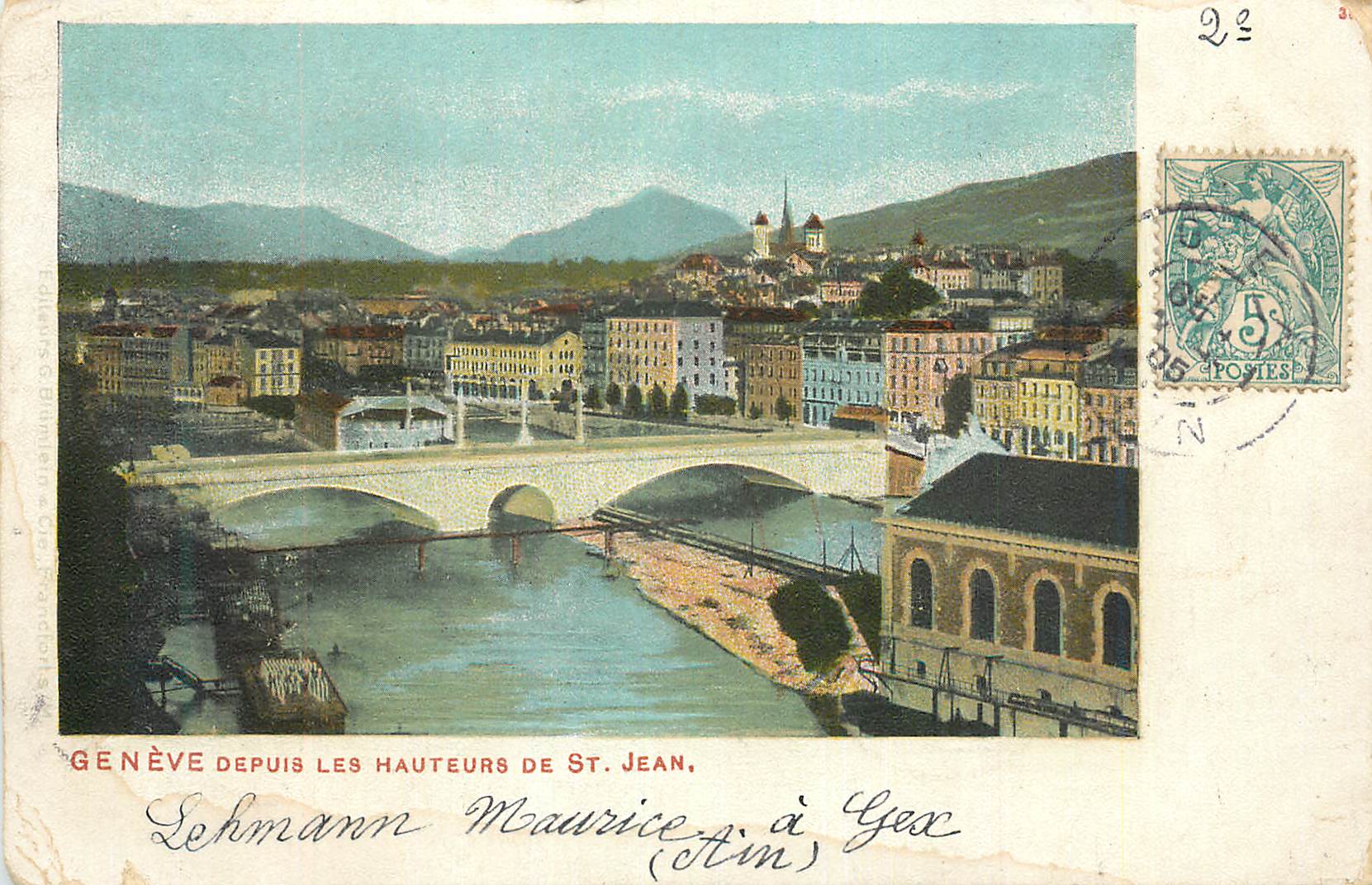 CPA Geneve depuis les Hauteurs de St Jean