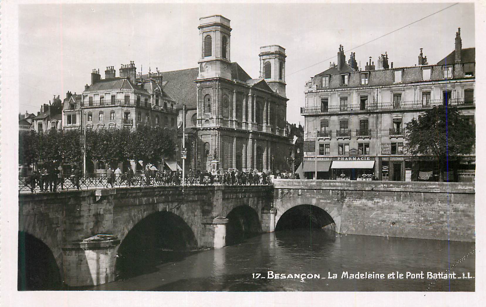 CPM Besancon La Madeleine et le Pont Battant