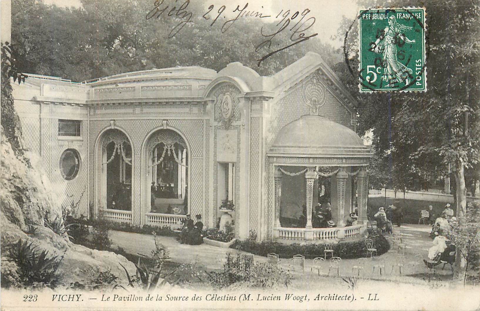 CPA Vichy Le Pavillon de la Source des Celestins (M Lucien Woogt Architecte)