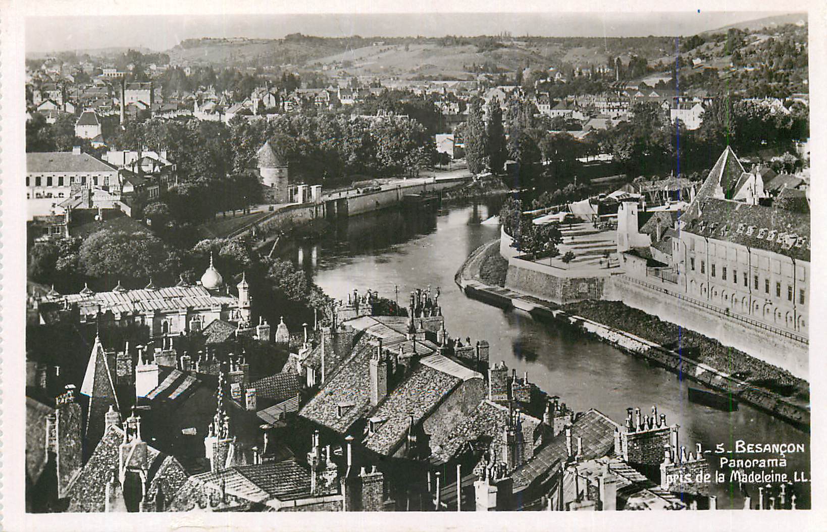 CPM Besancon Panorama pris de la Madeleine